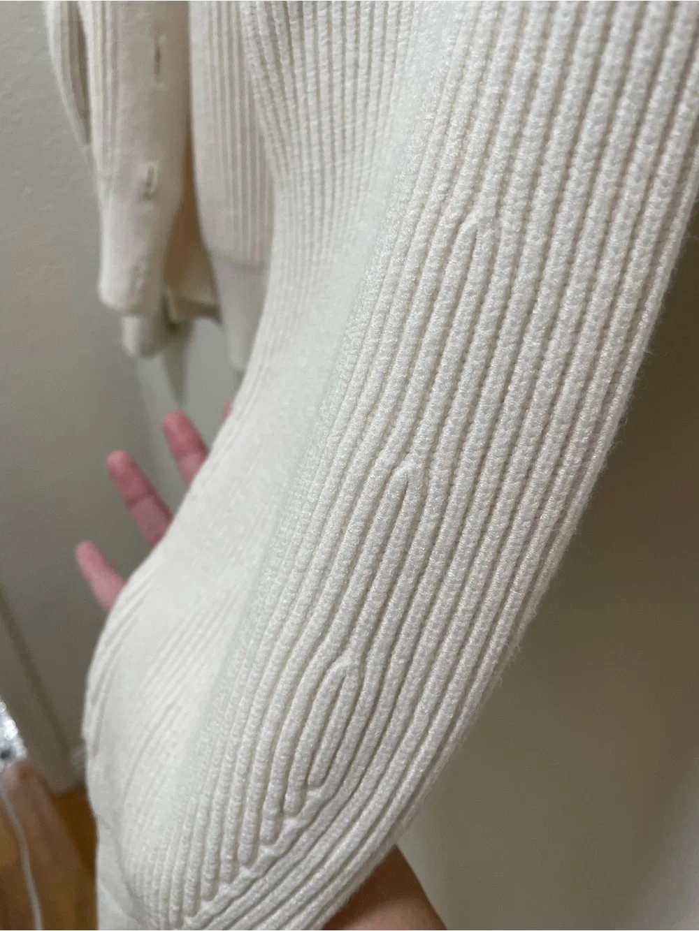 J. Crew Cream Ribbed Women's Cardigan Sweater